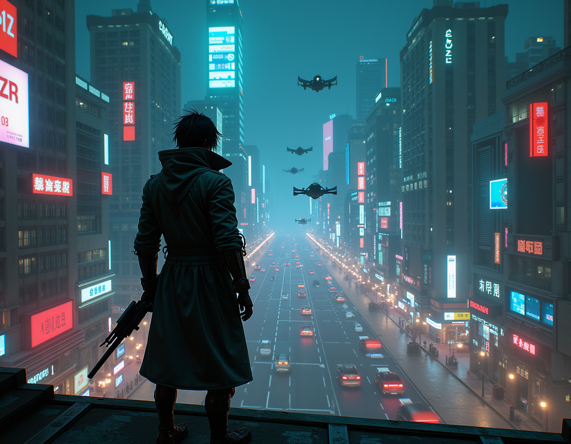 Neo-Tokyo Skyline