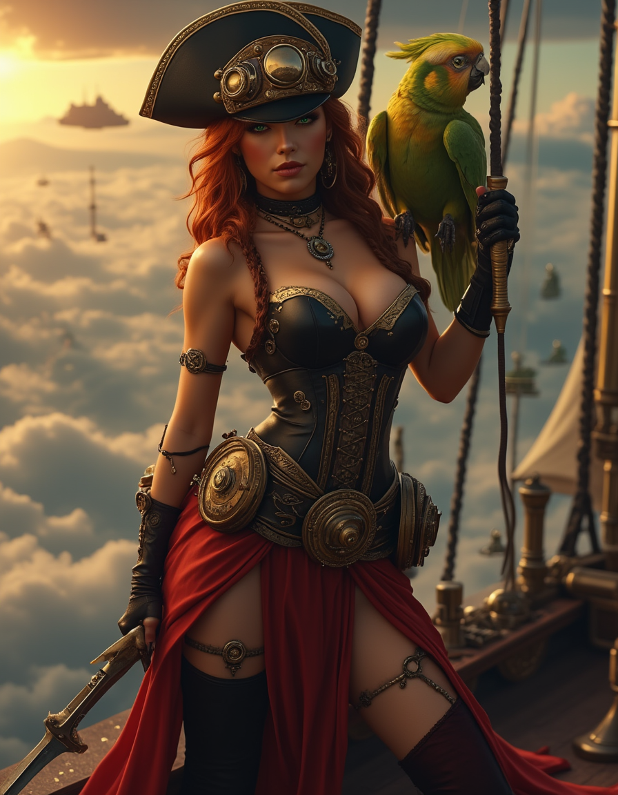 Steampunk Sky Pirate Warrior 10
