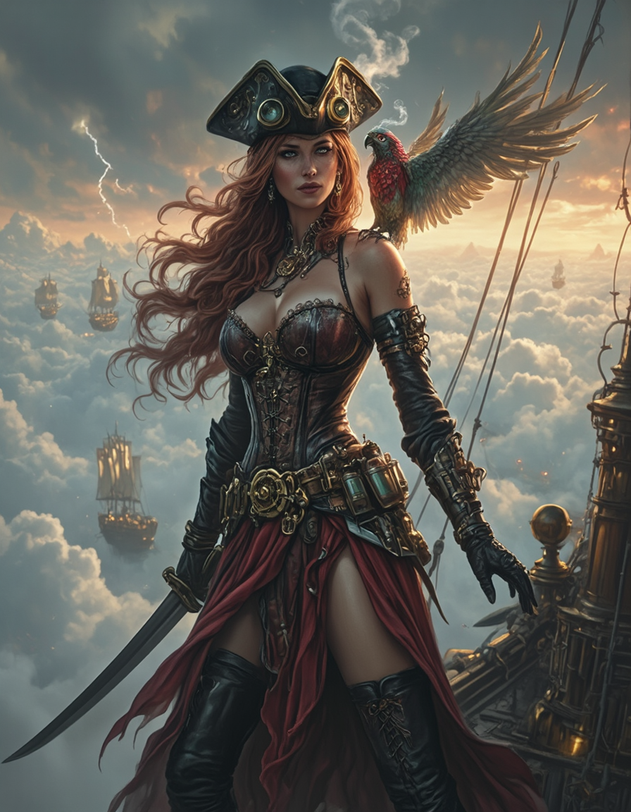 Steampunk Sky Pirate Warrior 14