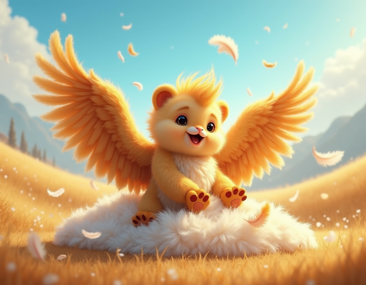 Baby Griffin Learning to Fly