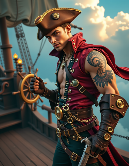 Steampunk Sky Pirate Warrior 3