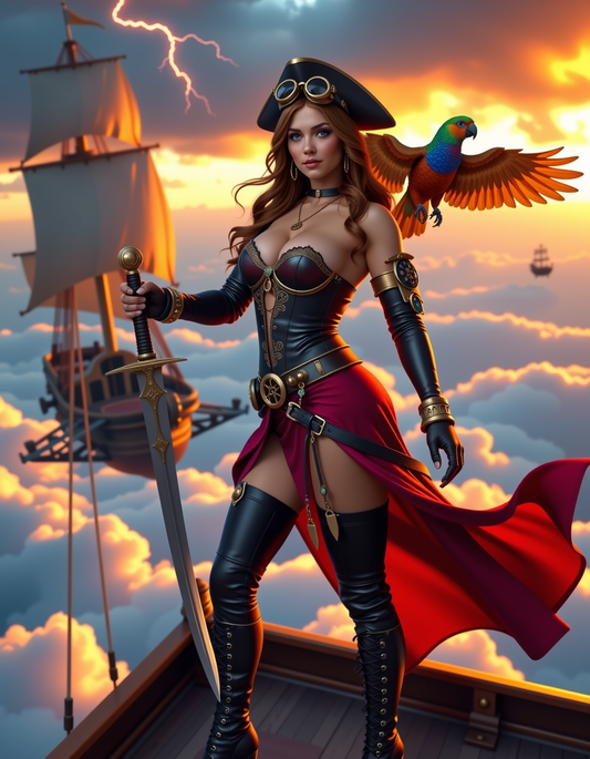 Steampunk Sky Pirate Warrior 11